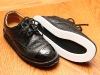 Goldline leather shoe with perimeter slider